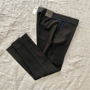NWT Banana Republic Black Slim Pant with Navy Trim